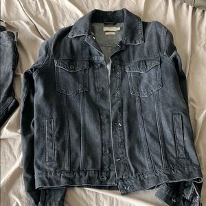 Top Man Denim Jean Jacket and Ripped Jeans